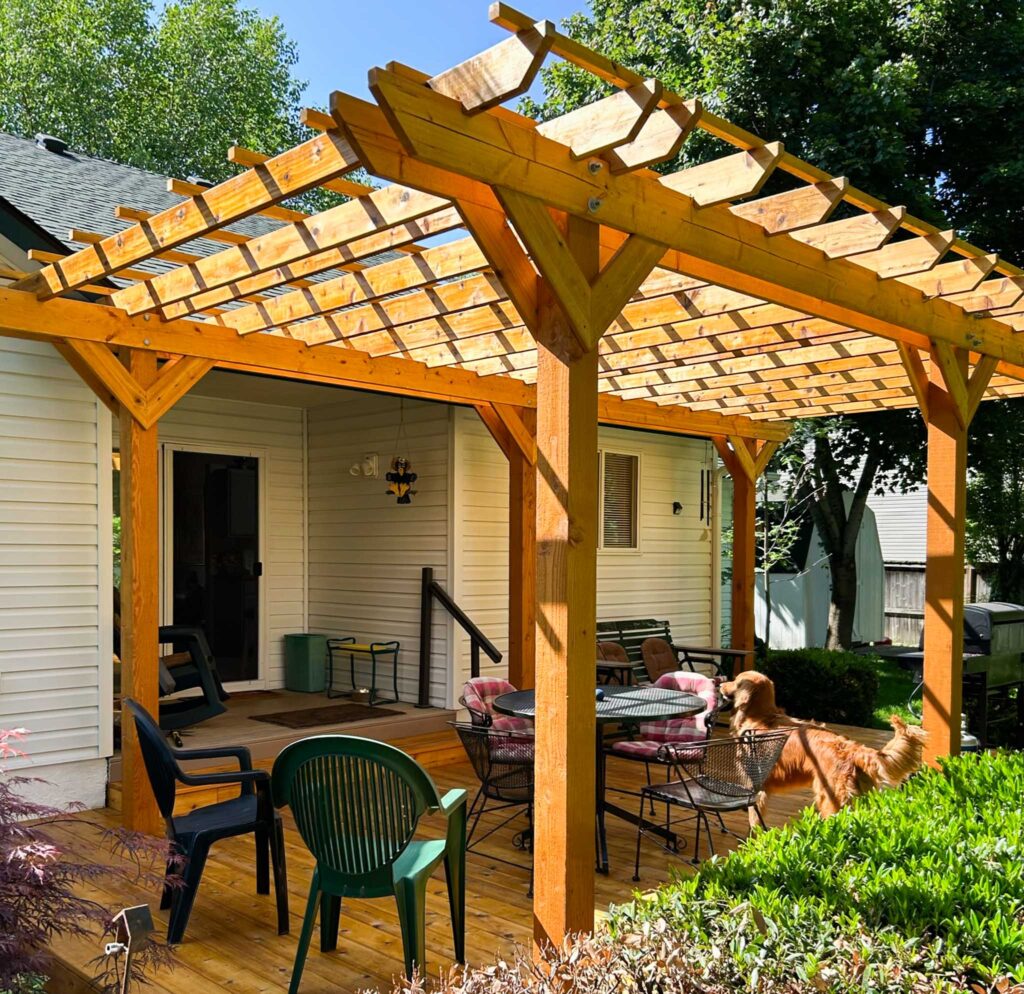 A Pergola that was built by Ernest Built Coeur d'Alene